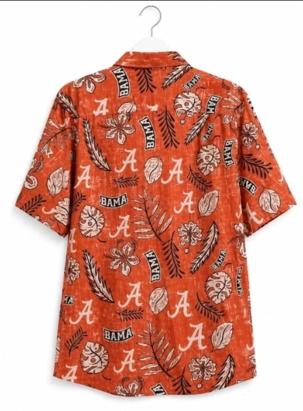 Wes and Willy Mens Alabama Crimson Tide Hawaiian Shirt Short Sleeve Medium T60 - Picture 4 of 6